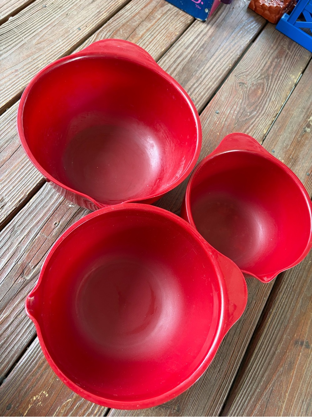 Red Mixing Bowl Set - Bright Red Home Accents